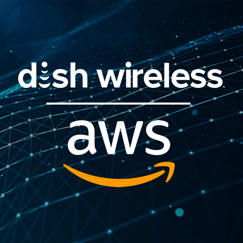 DISH Wireless & AWS logo graphic