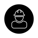 Layered squares icon. Mining industry white paper icon